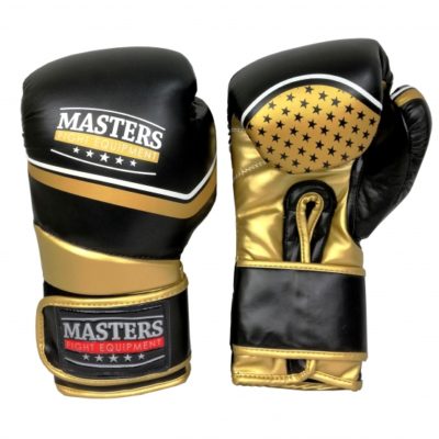 Rękawice bokserskie MASTERS RPU-10 czarno-złote