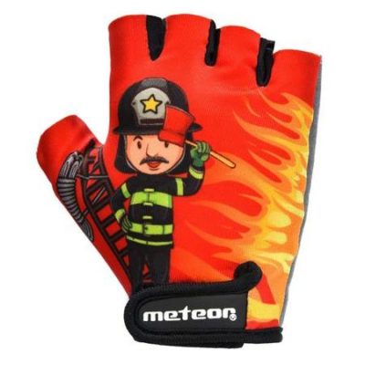 Rękawiczki rowerowe dziecięce Meteor Firefighter