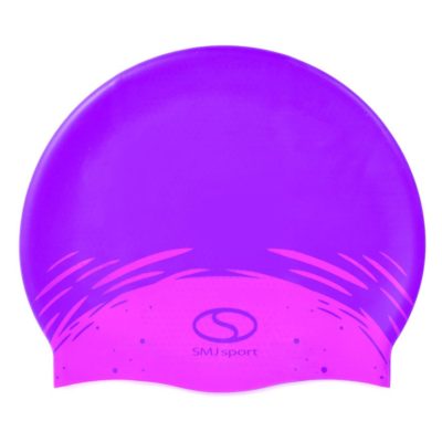 Czepek basenowy silikonowy SMJ fiolet/róż