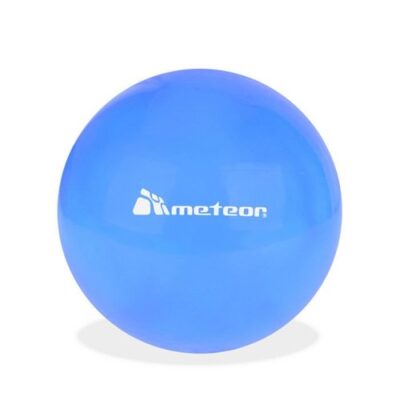 Piłka gimnastyczna gumowa Meteor 20 cm-niebieska