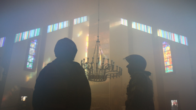 Pożar dachu kościoła w Lublinie w Boże Narodzenie – kiedy wybuchł, ile trwa akcja i co dalej