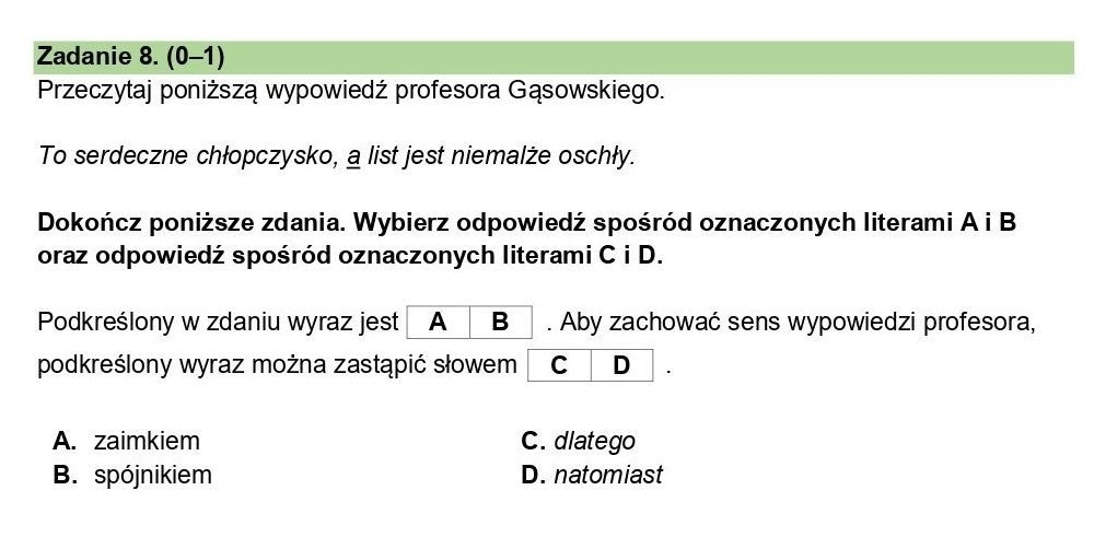 Egzamin ósmoklasisty próbny 2026: język polski – arkusz CKE, rodzaje zadań i jak zdobyć punkty