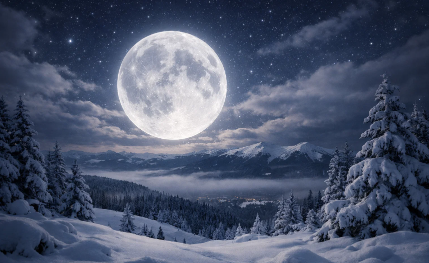 Pełnia Śnieżnego Księżyca w lutym 2026. Kiedy wypada i o której godzinie będzie najlepiej ją zobaczyć?