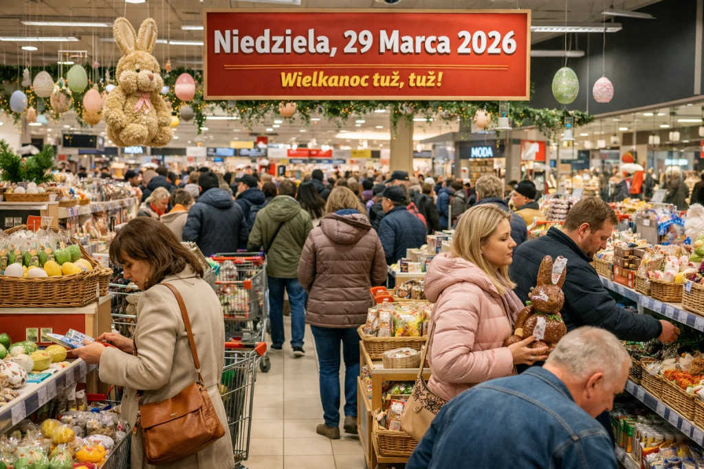 Czy 29 marca 2026 to niedziela handlowa? Pełna lista niedziel handlowych w Polsce i godziny otwarcia sklepów