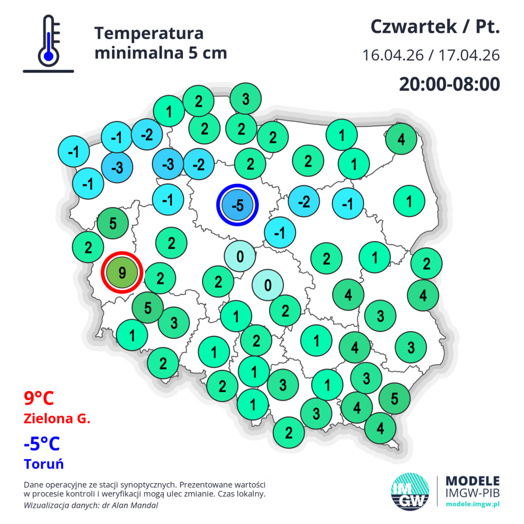 Alert IMGW przed przymrozkami. Gdzie w Polsce temperatura przy gruncie spadnie do -4 stopni?