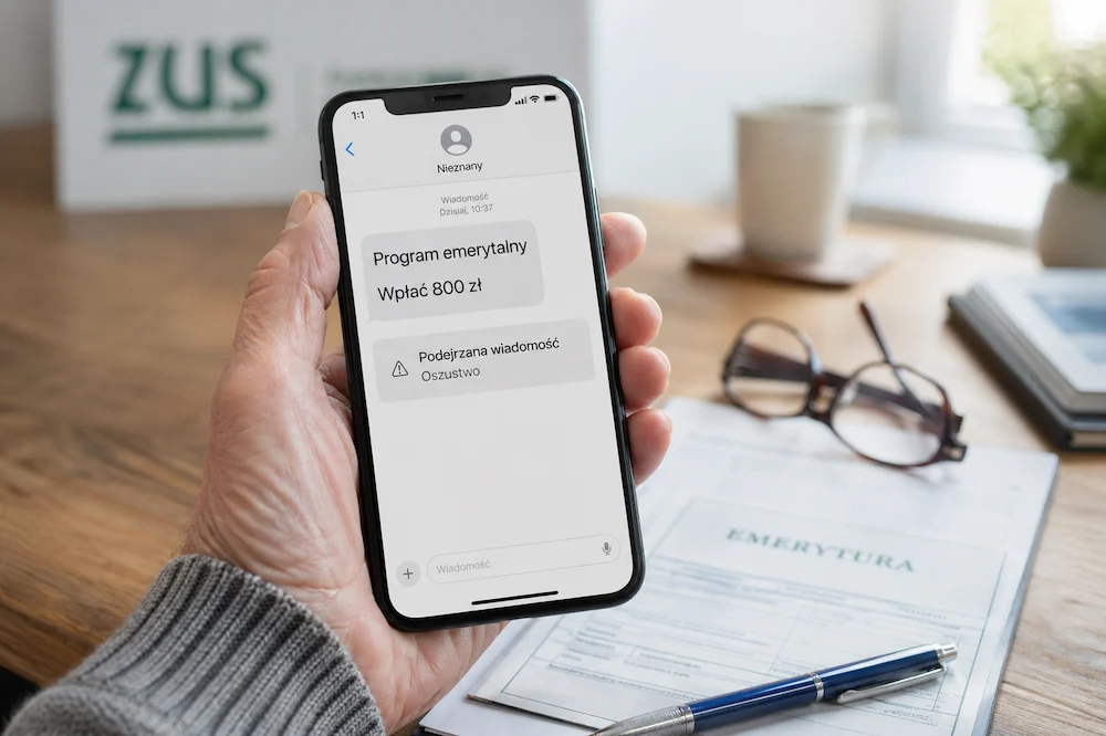 SMS z ZUS o „programie emerytalnym”? Sprawdź, co zrobić, zanim zapłacisz