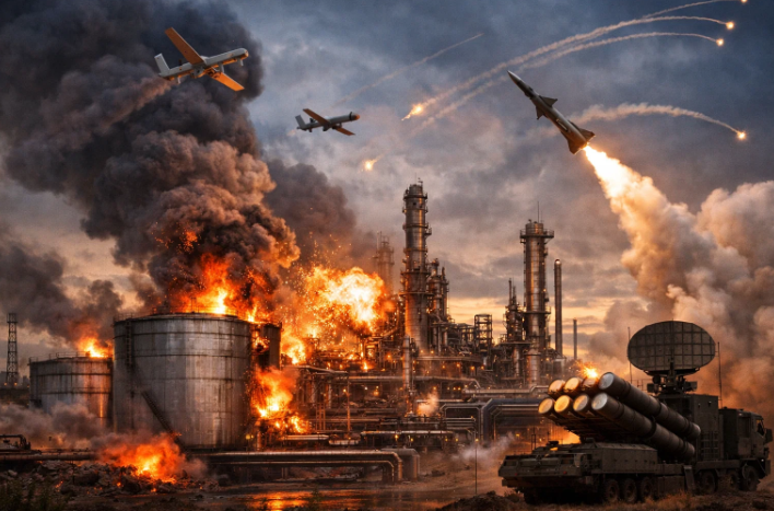 Ukraina atakuje rosyjską infrastrukturę naftową. Czy Rosja traci zdolność do skutecznej obrony powietrznej?