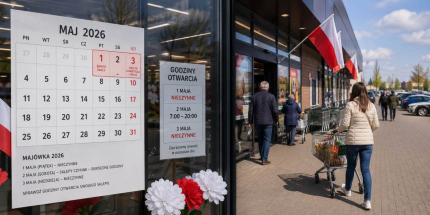 Majówka 2026 i zakupy: kiedy sklepy będą otwarte, gdzie obowiązuje zakaz handlu i czy działa McDonald’s