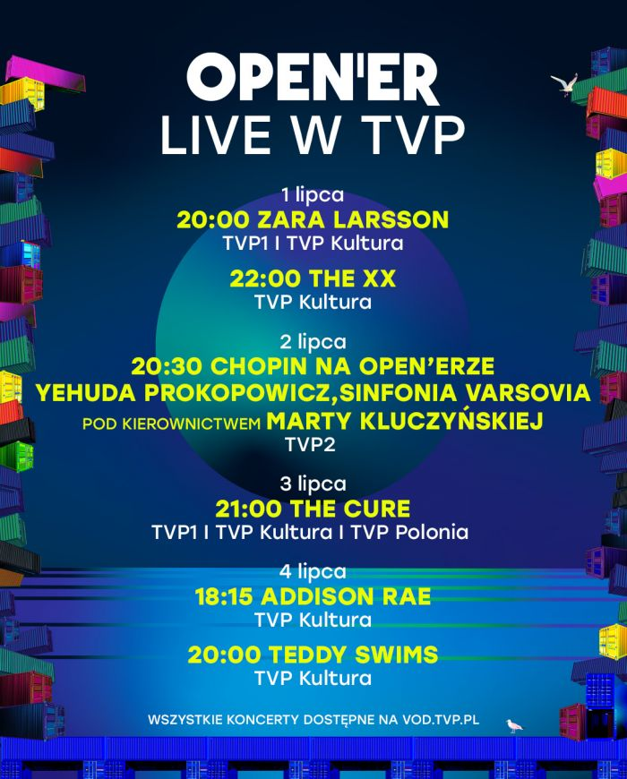 Open’er Festival 2026 w TVP. Kto wystąpi 1 lipca i gdzie oglądać koncerty online?