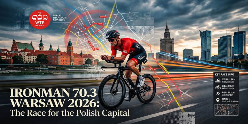 IRONMAN 70.3 Warsaw 2026: trasa, utrudnienia i zamknięte ulice 7 czerwca