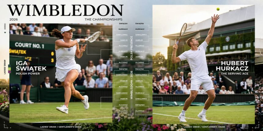Wimbledon 2026: losowanie drabinki NA ŻYWO. Z kim zagrają Świątek, Hurkacz i Polacy?