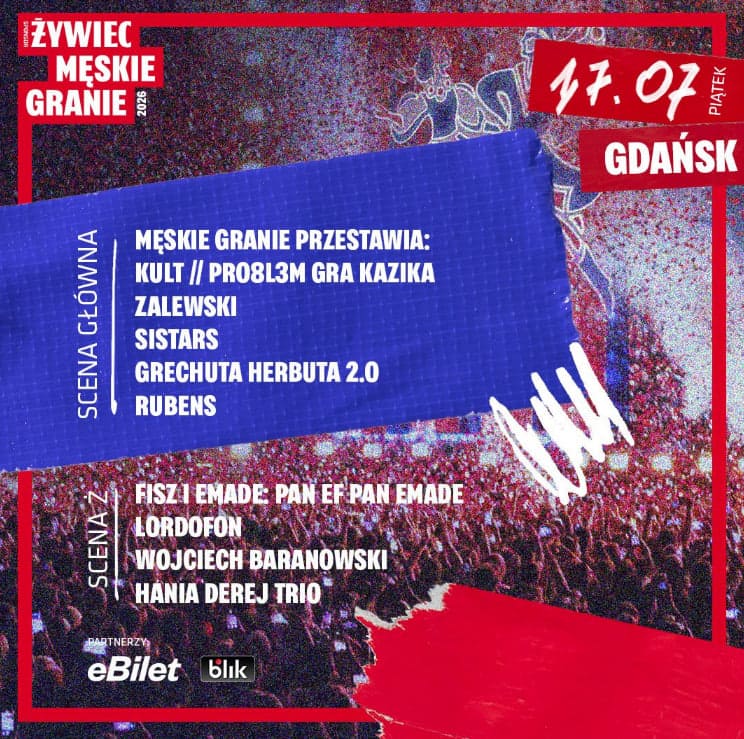 Męskie Granie Gdańsk 2026: pełny harmonogram 17–18 lipca