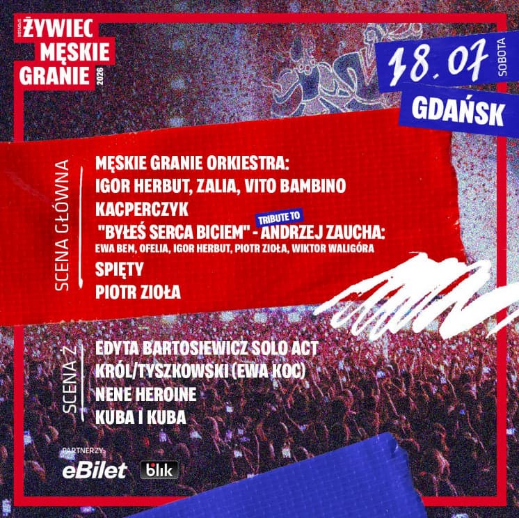 Męskie Granie Gdańsk 2026: pełny harmonogram 17–18 lipca