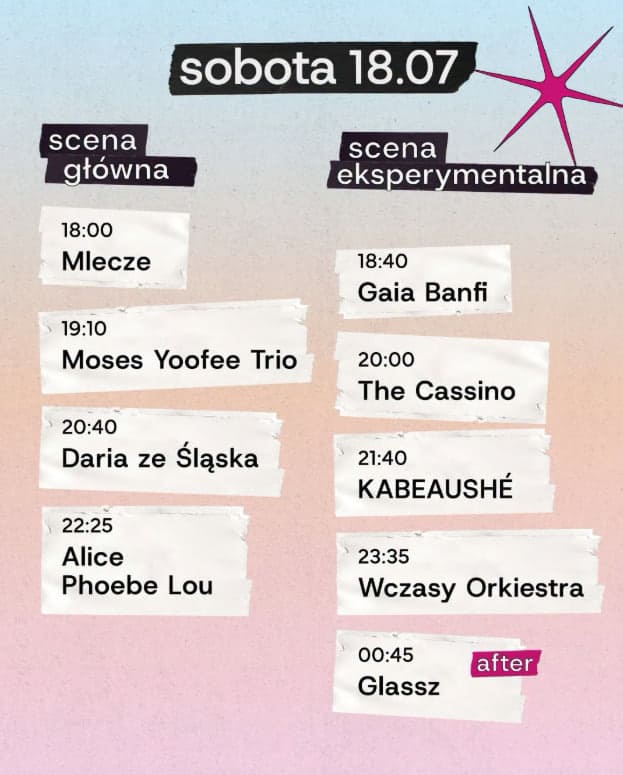 WROsound 2026 w sobotę. Timetable 18 lipca, bilety i godziny koncertów