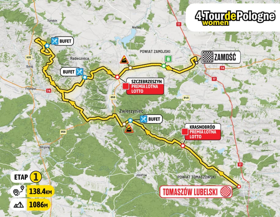 Tour de Pologne Women 2026 startuje 24 lipca. Trasa 1. etapu, godzina i transmisja