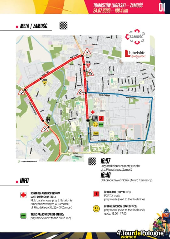 Tour de Pologne Women 24 lipca. Zamknięte drogi i utrudnienia na trasie do Zamościa
