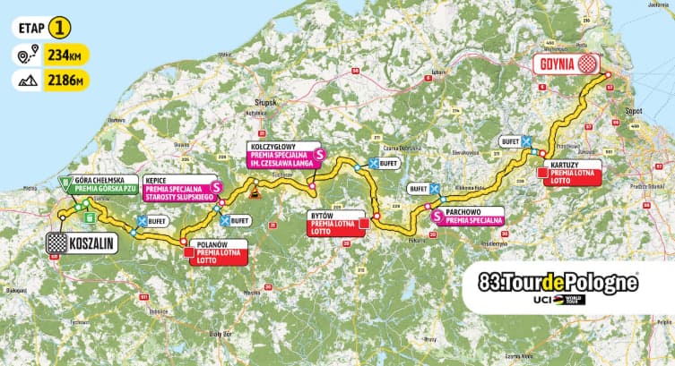 Tour de Pologne 2026 startuje w Gdyni. Trasa 1. etapu i transmisja