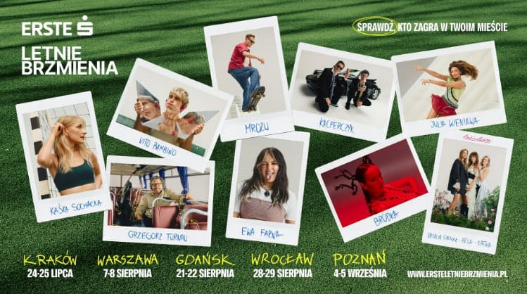 Erste Letnie Brzmienia Warszawa 2026. Program 7–8 sierpnia, artyści, bilety i dojazd