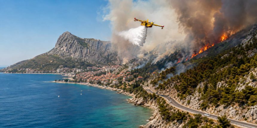Pożary w Chorwacji 14 sierpnia. Gdzie jest teraz niebezpiecznie? Omiš i Pelješac