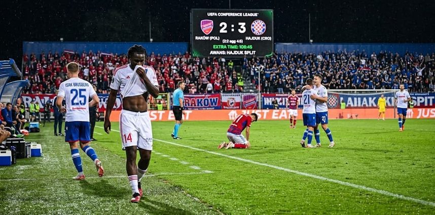 Raków – Hajduk 2:3. Dlaczego Raków odpadł i co stało się przy zmianie Ameyawa?